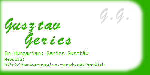 gusztav gerics business card